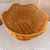 Elegante Cesto Frutta e Verdura Effetto Rattan Materiali PP Organizzatore Multiuso per Cucina con Design Floreale
