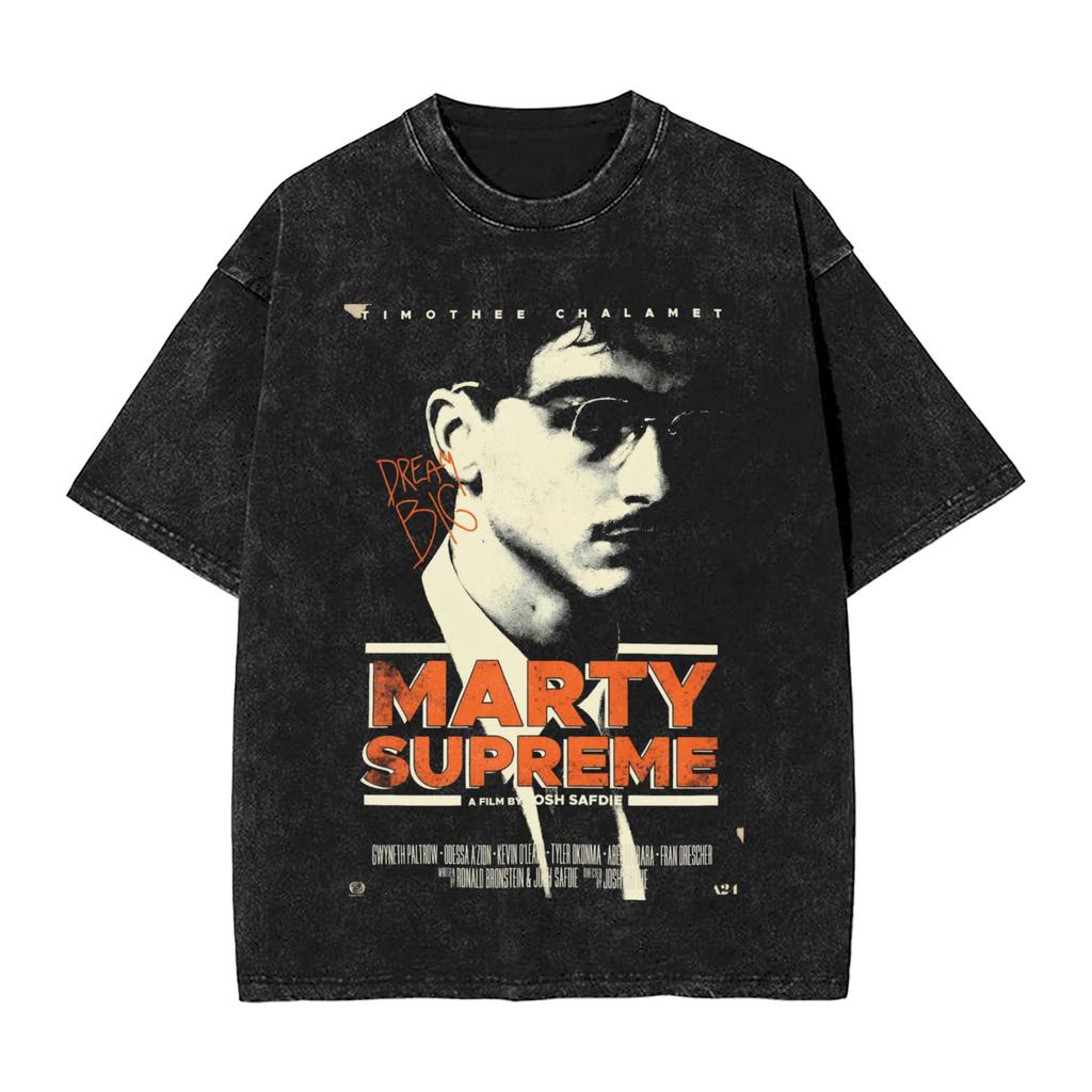 Marty Supreme Table Tennis Vintage Washed Tshirts For Men Women 100Cotton Top Tee Funny Oneck Short Sleeve