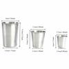 4 Pcs/Set Stackable Stainless Steel Drinking Cup Reusable Portable Drinking Glasses  Outdoors