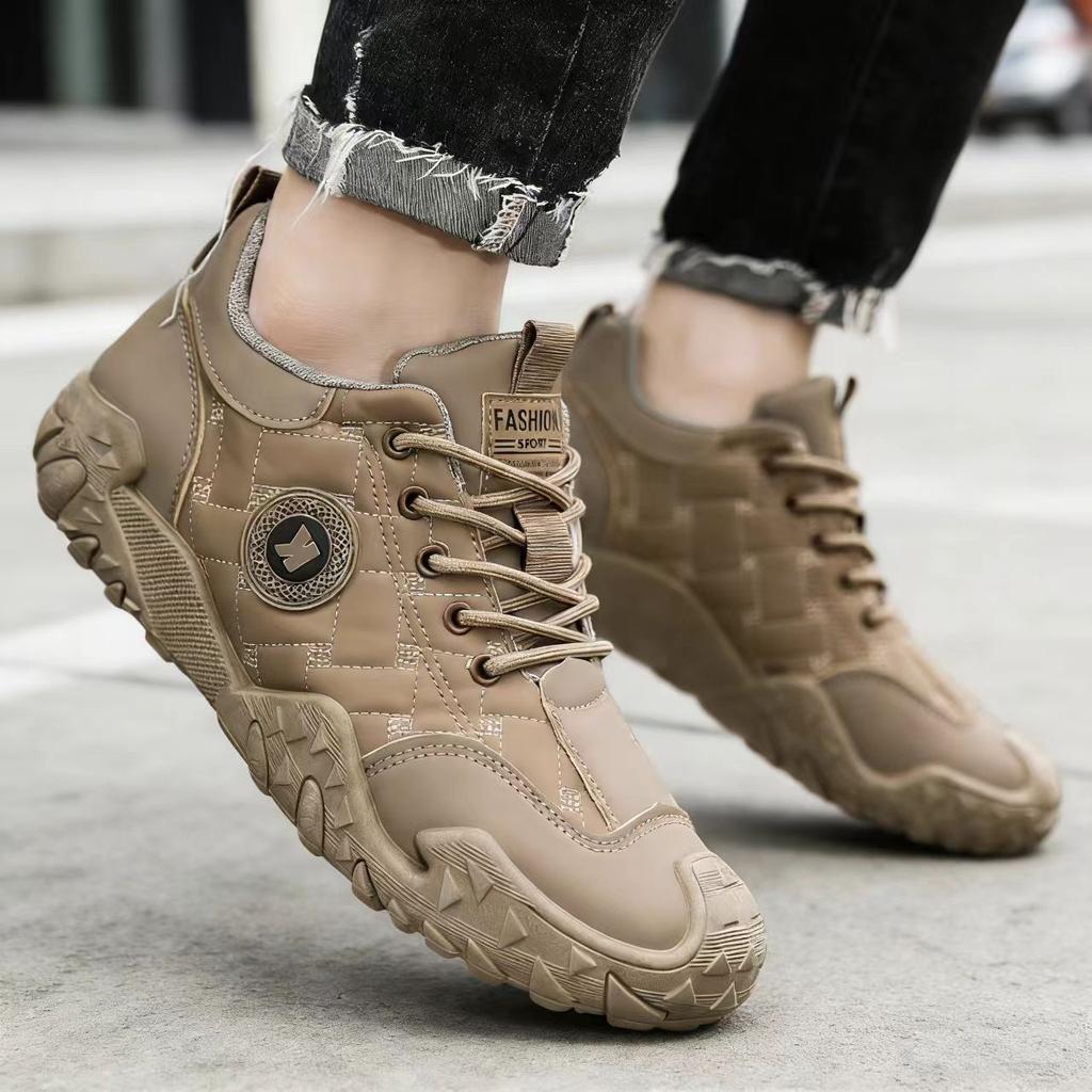 Men's shoes 2026 outdoor autumn and winter new mid-top men's shoes soft sole comfortable wear-resistant casual sports shoes
