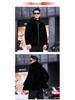 Men's Full Mink Fur Lapel Jacket - Winter Thick Faux Fur Coat