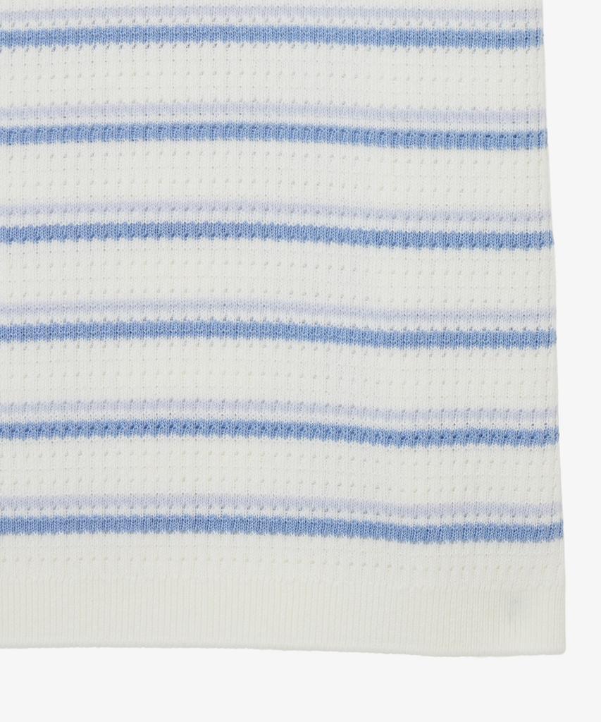 LACOSTE Women'S Striped Sweater Polo Shirt Pf710E-56G Aey