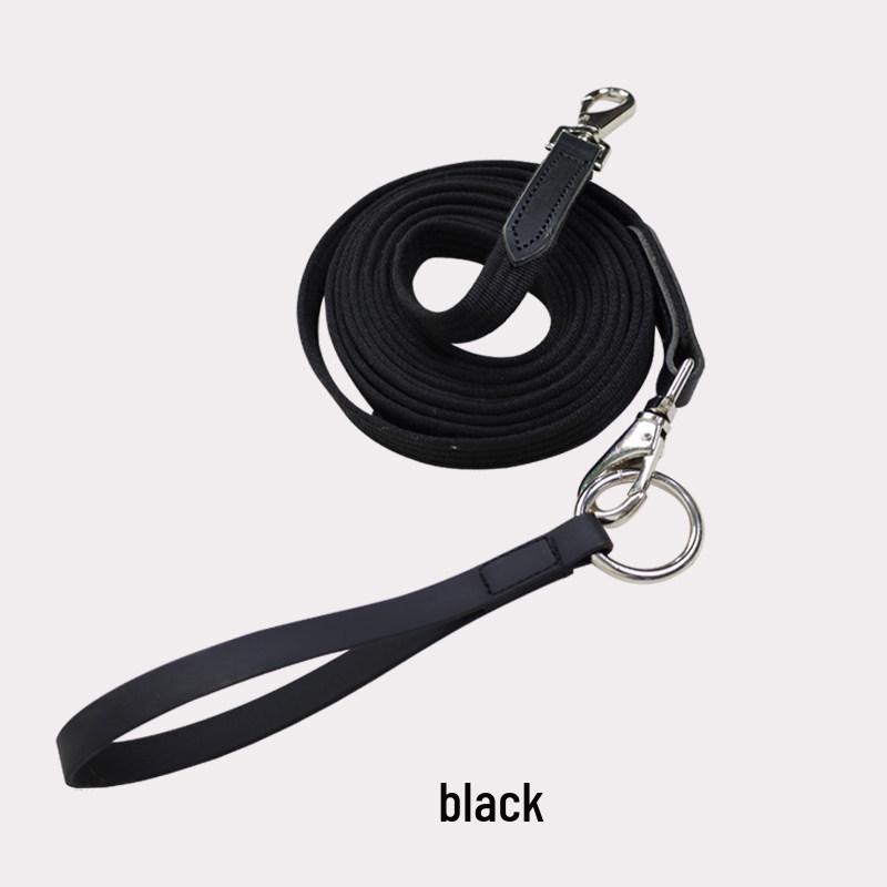 Cowhide Horse Lungeing & Training Reins Set: Lead Rope & Bridle Equipment