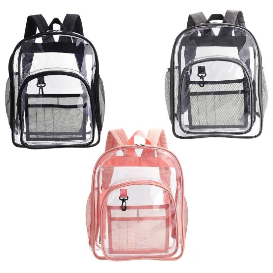 Nastavitelný ramenní popruh Vodotěsná velká PVC průsvitná školní taška pro velké zatížení