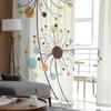 Abstract Dandelion Flowers Sheer Curtains For Girl Kids Bedroom Kitchen Window Drapes Curtain Home Decoration