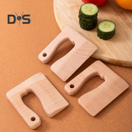 Children's Wooden Knife Kid Safe Vegetable Cutter Educational Cooking Toy Pretend Play Cutter for Toddlers Cutting And Cooking Vegetables Fruits