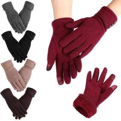 Graceful Winter Warm Thicken Skiing Gloves Plus Velvet Touch Screen Gloves Driving Mittens