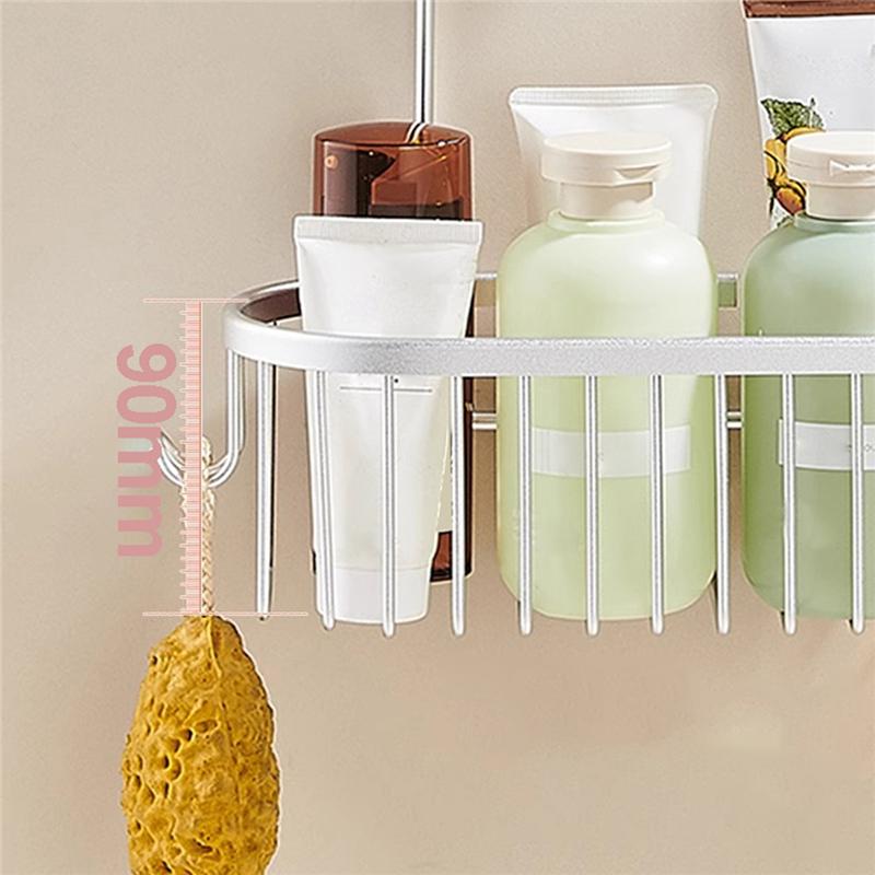 For Shower Hanging Organizer With Hooks Storage Shelf- No Drilling Design For Shower Basket For Shower Faucet Or Cross Bar Rack