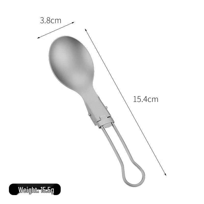 ZISIZ Ultralight Titanium Folding Spoon Set