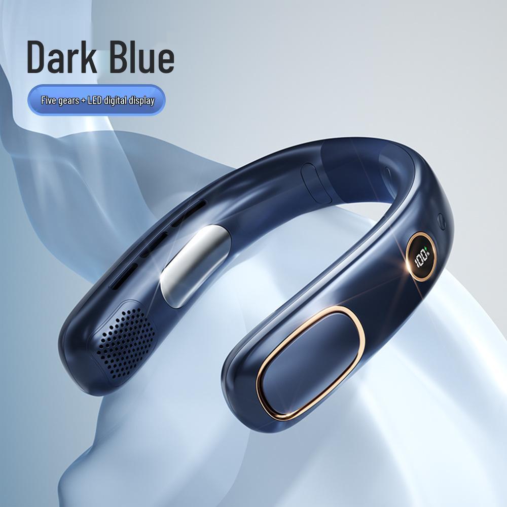 

2026 Leafless Neck Fan with Long Battery Life, 5 Cooling Speeds, Ice Pack, and Hands-Free Design for Outdoor Comfort 226*198*56mm