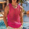 INCERUN Herren Rundhals Ärmellos Ausgeschnitten Lässige Strand Tanktops