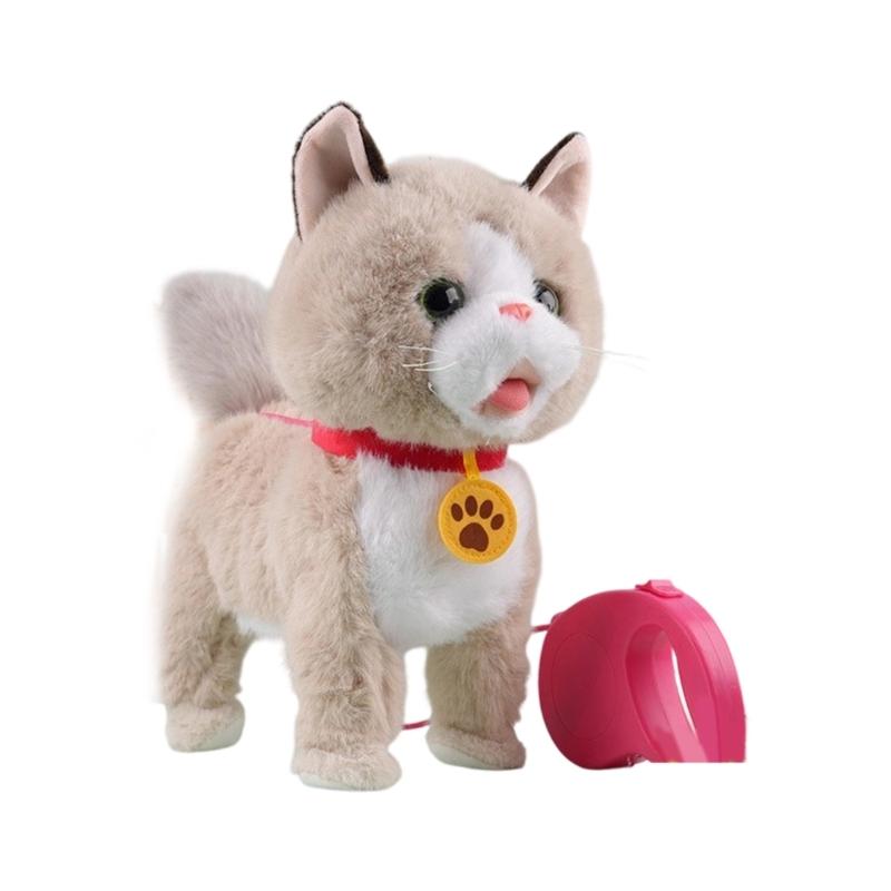 USB Rechargeable Interactives Robotic Pet With Touch Activated Motion And Sound Soft Plushes Design For Home Use