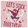 Spider-Man Womens/Ladies Let´s Stick Together Valentine`s Day T-Shirt