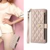 Fashion Retro Mobile Phone Protective Case Is Suitable for Apple 17promax Embroidered Zipper Card Slot Mobile Phone Case.