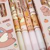 4PCS Cartoon Gel Inks Pen Retractable Gel Pen with Metal Clip Ergonomic Grip 0.5MM Tip Black Inks for Office School