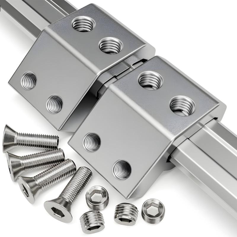 Heavy Duty Rail Brackets Holders Support Clamps with 8mm Threaded Holes for Reliable Mounting of Tool Easy Installation