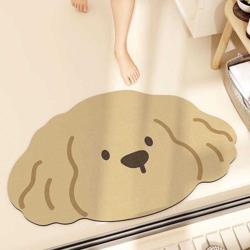 Cartoon-shaped Exotic Bathroom Floor Mat, Bathroom Water Absorbing Anti-slip Door Mat, Children's Carpet, Home Decoration