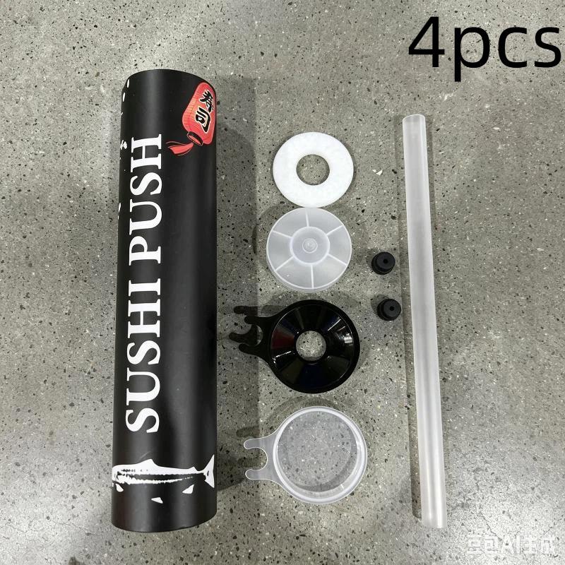 Scatola Spingi Sushi Rotonda con Cannuccia Salsa Tubo di Carta per Alimenti Contenitore Push-Up Strumenti per Confezionamento Sushi Fai-da-te