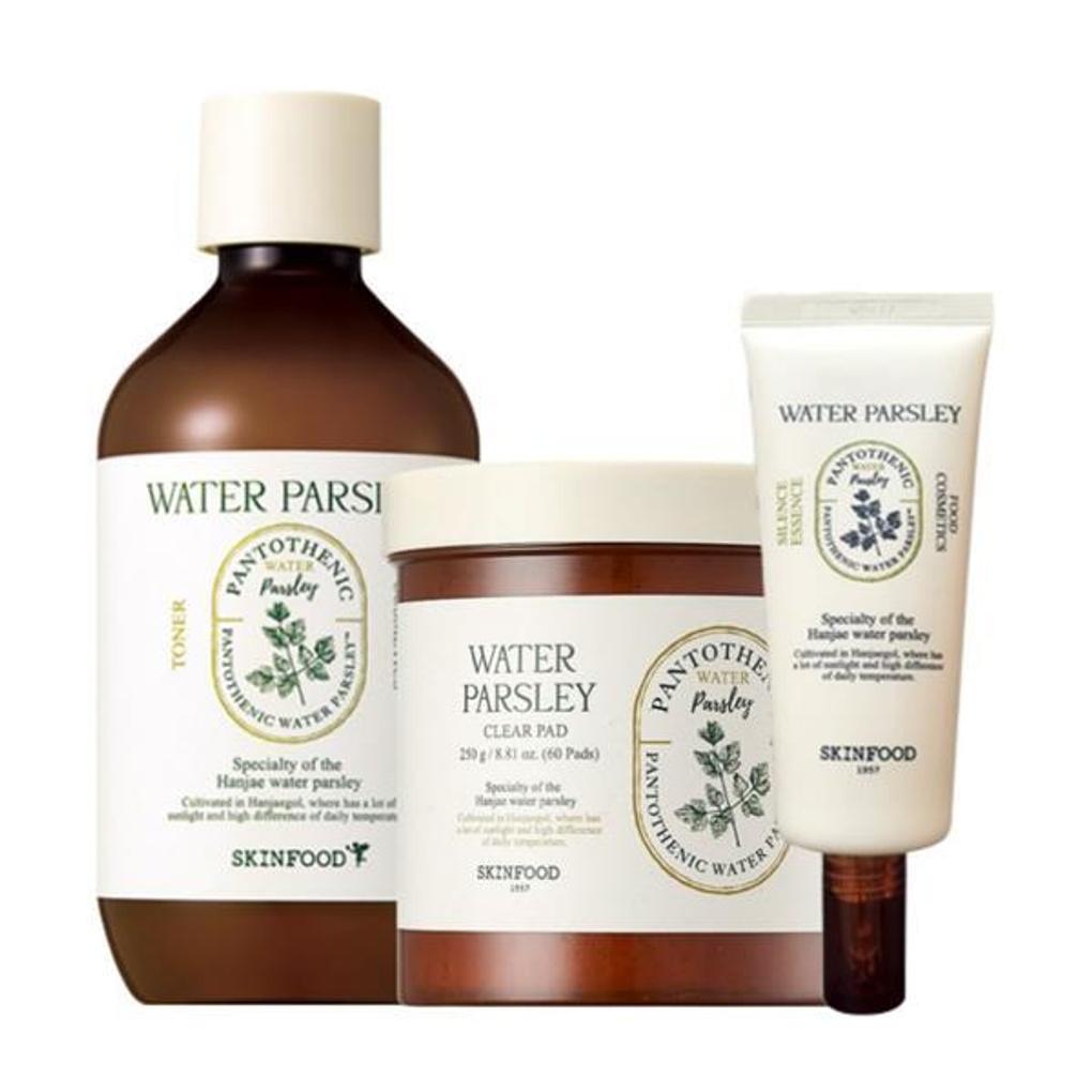 

Skinfood Pantothenic Water Parsley 3-in-1 (Pad + Toner + Essence)