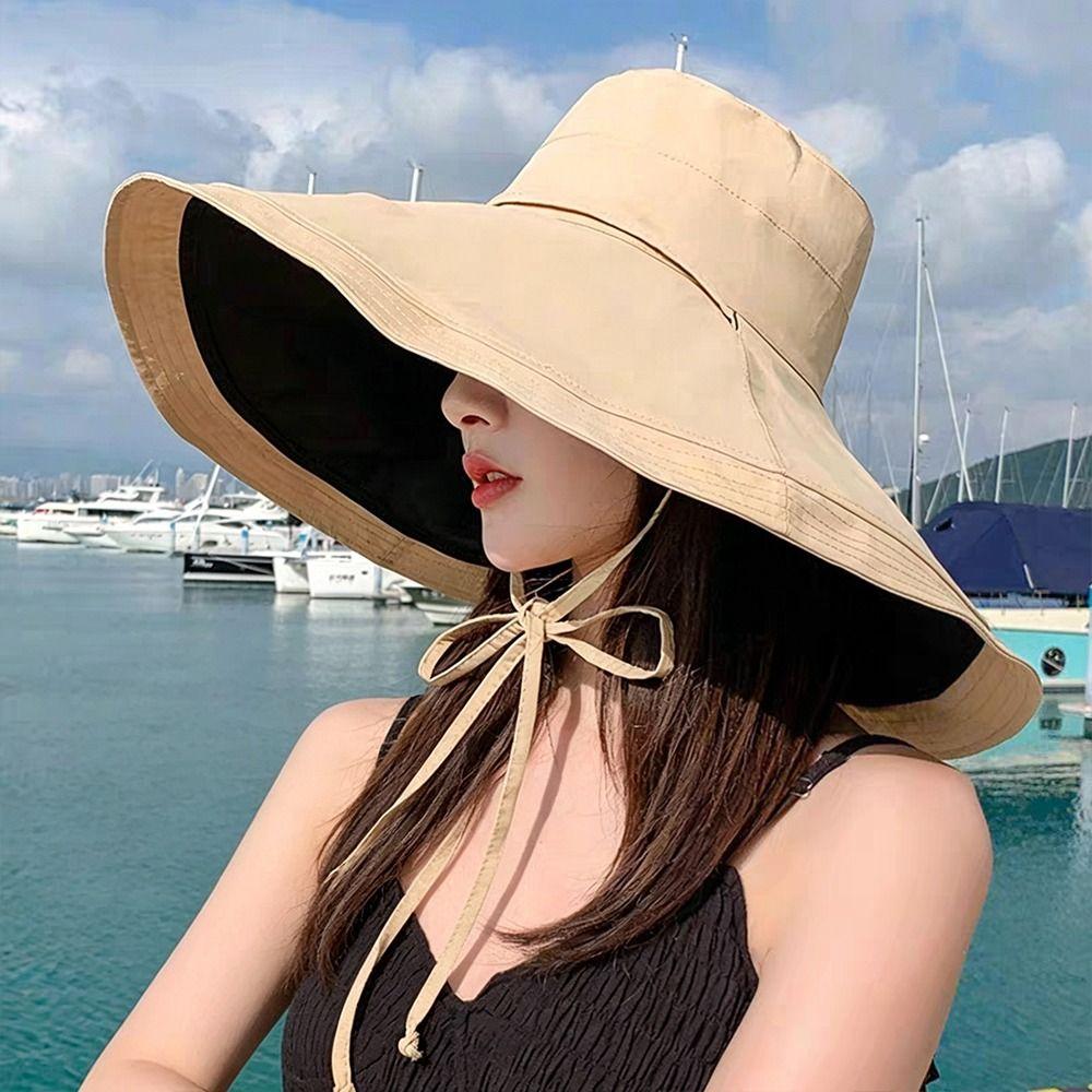 Double-Sided Sunshade Cap Foldable Sun Hat Fashion Women's Beach Hat  Outdoor
