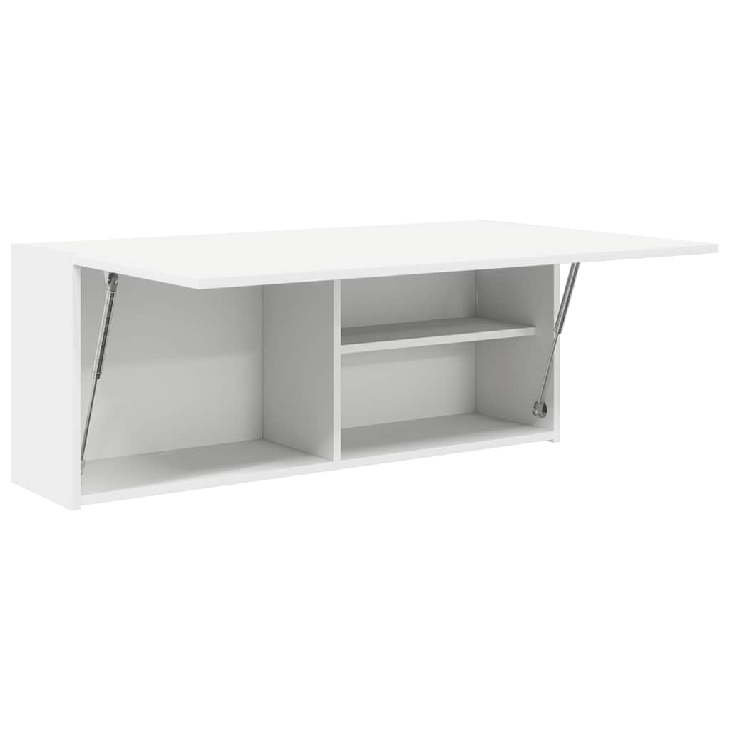 Biała szafka ścienna do łazienki 100 x 25 x 40 cm Płyta wiórowa