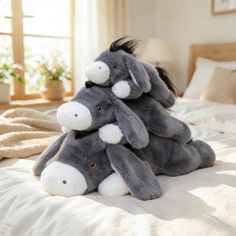 Cute Small Donkey Plush Pillow - Sleep and Hug Toy for Kids and Girls