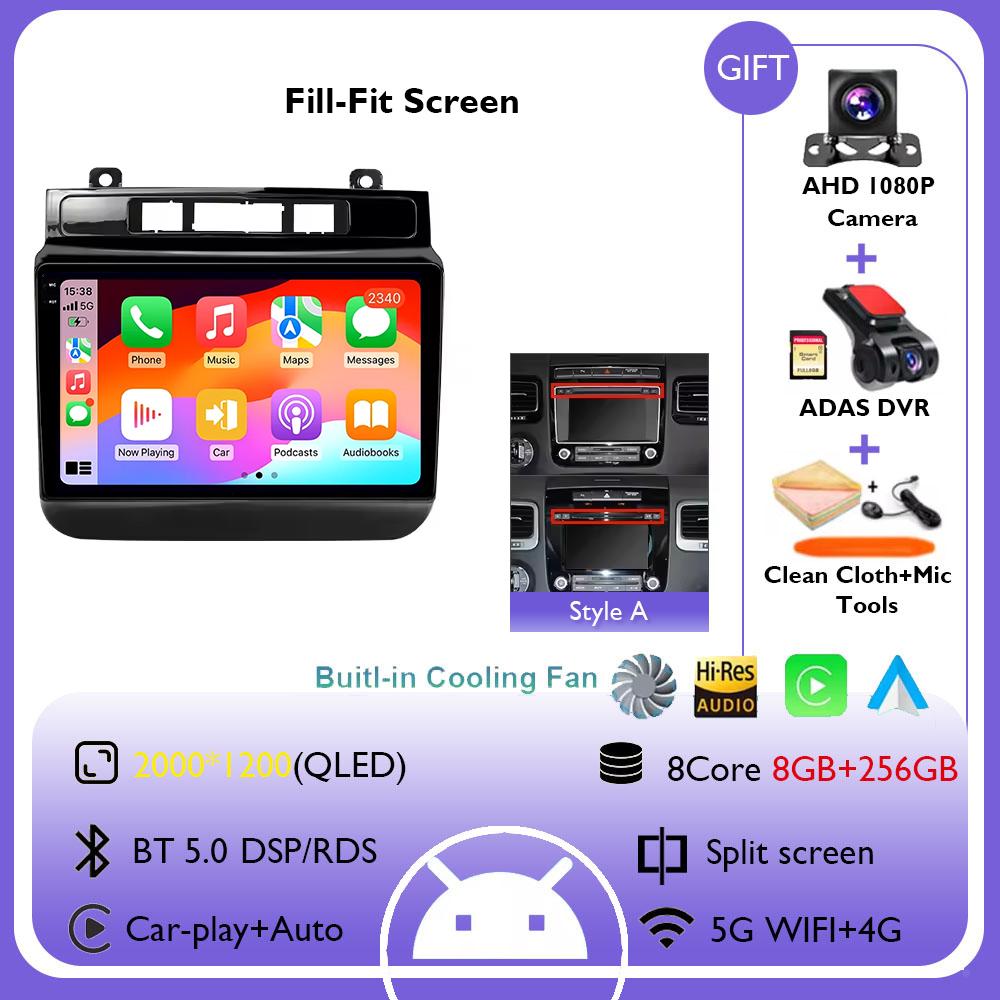 Android 14 Car Multimedia Player For Volkswagen VW Touareg 2012 2013 2014 2016 2018 wireless Carplay Android Auto 4G+WIFI