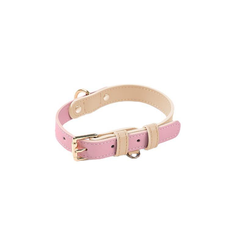 2025 Hot Eco-Friendly Soft Breathable Leather Modern Dog Collar with Leashes Set For Pets