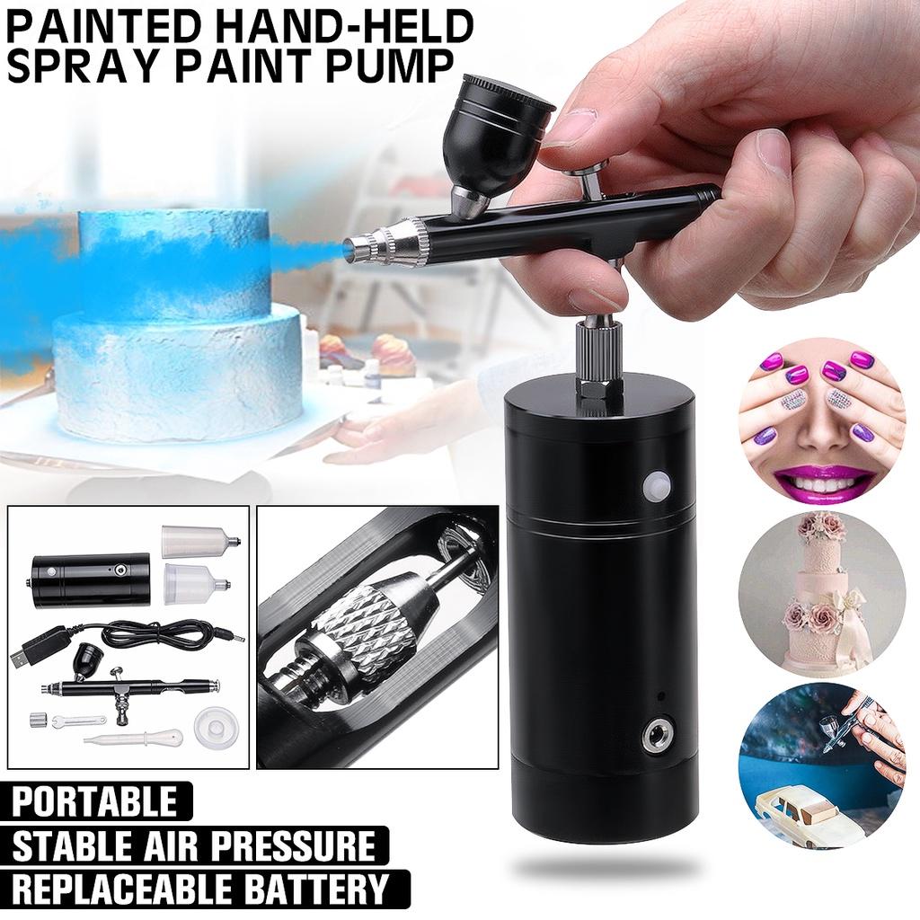 900 mAh 10/20/40ml Black Multi-Purpose Cordless Airbrush Set Spray Pump Gen Pen Air Compressor Kit Portable Air Brush Set Art Painting Spray Mini