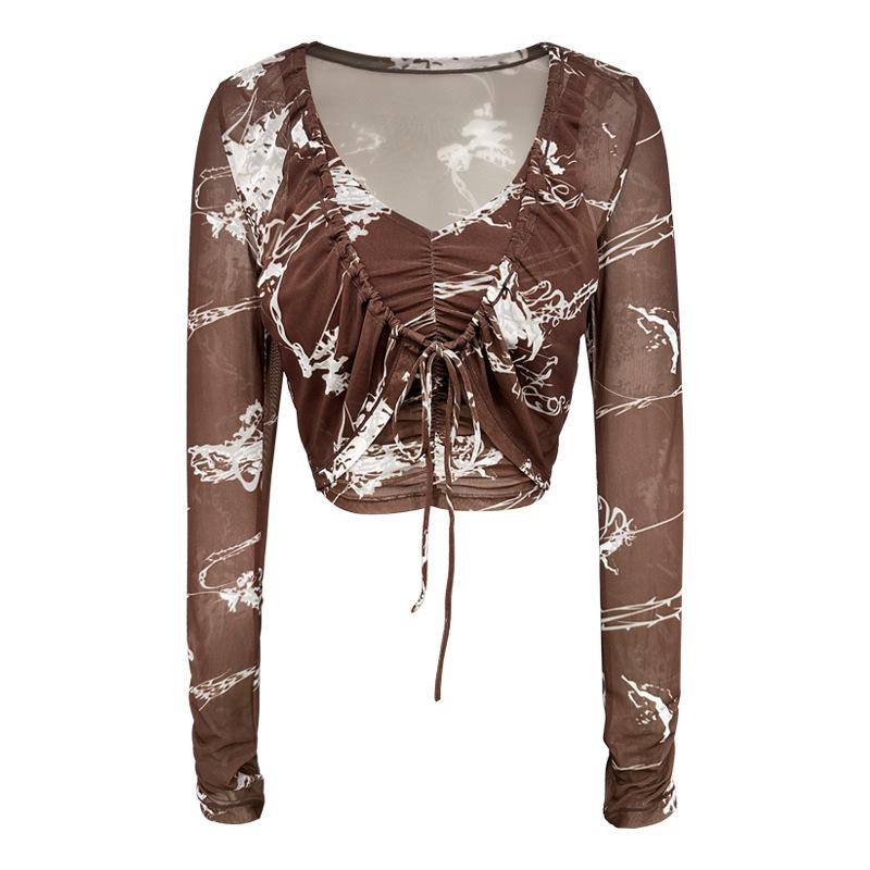 

Женский летний сет из сетчатого кардигана для йоги и майки - Накидка с длинными рукавами и двухкомпонентный дизайн на бретелях L