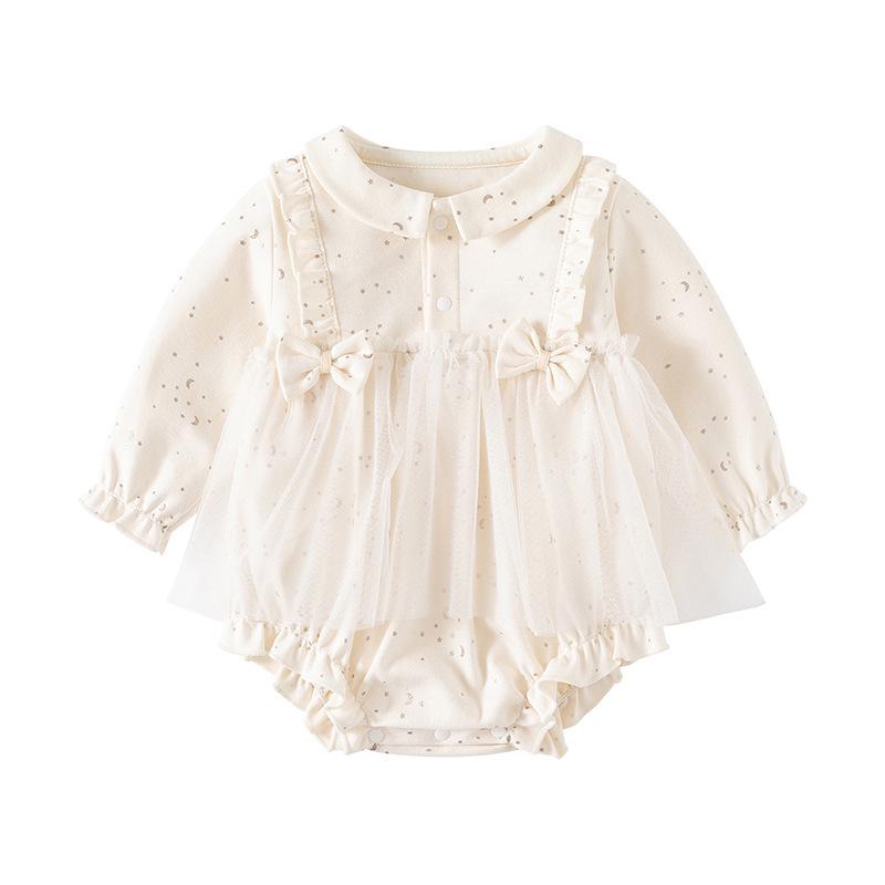 Newborn Girl Cotton Long Sleeve Romper - Autumn/Winter