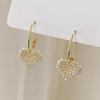 Heart-Shaped Zircon Inlaid Pearl Stud Earrings - Fresh, Sweet, Simple, Fashionable.