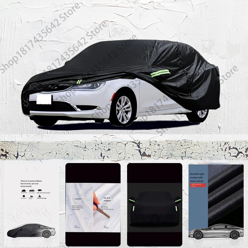 For Chrysler 200 Anti-UV Sun Shade Rain Snow Resistant Dustproof Black Cover Car umbrella Full Car Cover Outdoor Protection