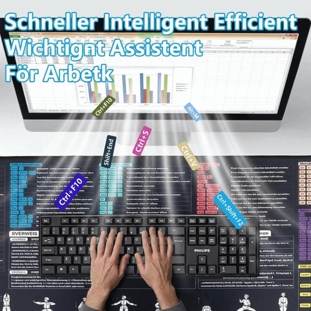HD Printing Computer Keyboard Pad Anti-Slip Base Office Desk Mat New Keyboard Pad Office Workers
