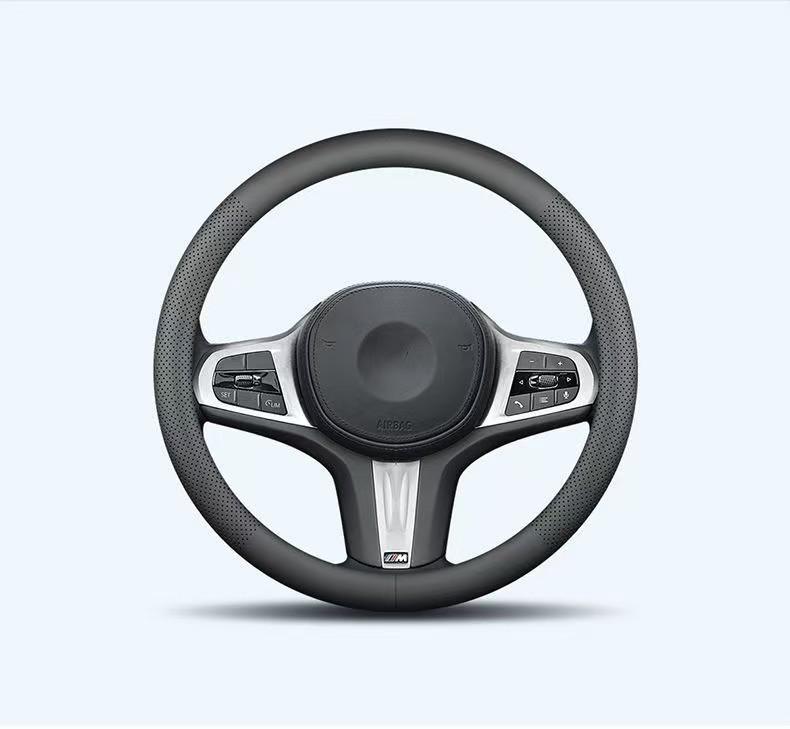 Nappa Leather Ultra-Thin Breathable Steering Wheel Cover for Mercedes C260L/E300L/GLC300L/GLB20