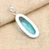 Beautiful Blue Topaz Gemstone Handmade 925 Sterling Silver Pendant Jewelry