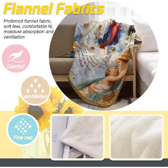 Manta Virgen De Guadalupe Blanket Bible-Verse Prayers Virgen Mary Blanket Mother of God Inspirational-Jesus Throw Blankets Cozy Soft for Couch Sofa