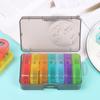 Rainbow Color 7 Days AM PM Medicine Storage Box Pill Box Medicine Dispenser Health Care Tool