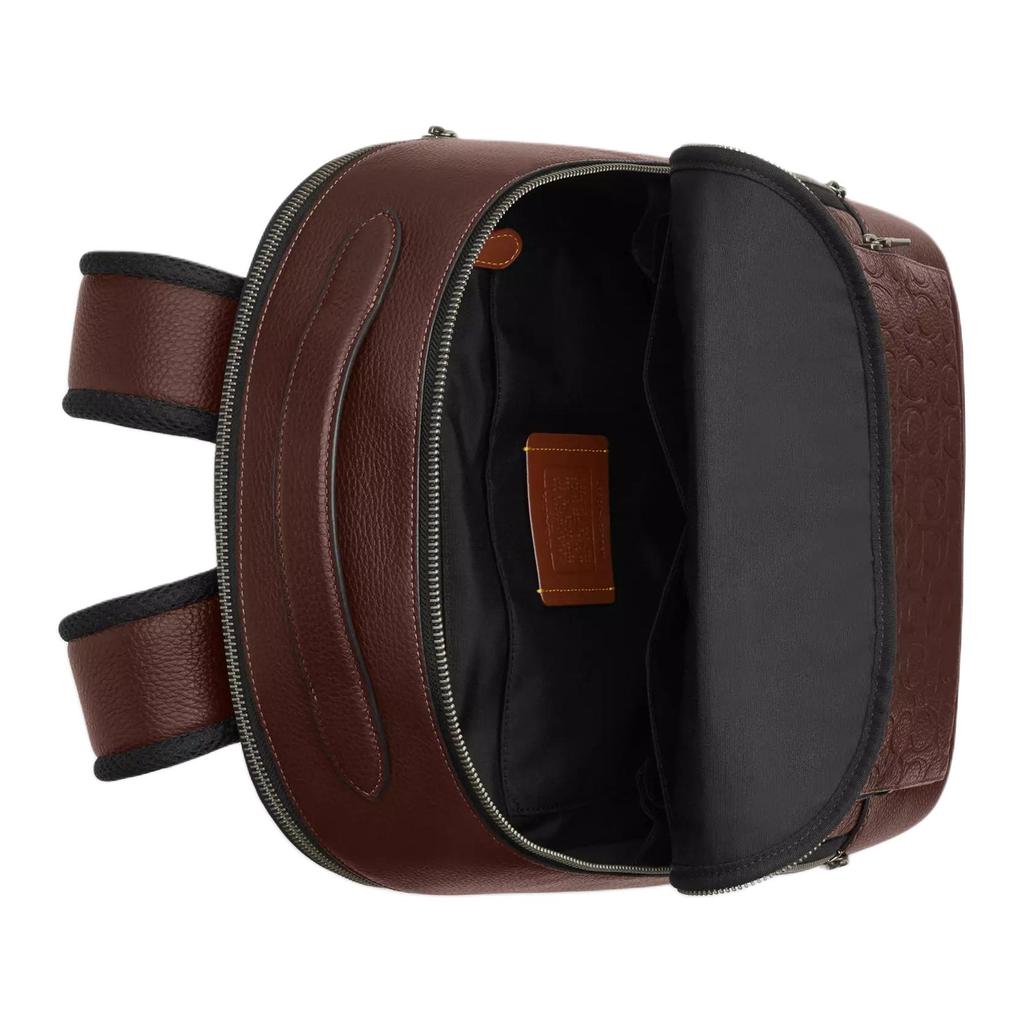 Coach Ethan 30 Classic Brand Embossed Smooth Calfskin Backpack Large Men backpack Maple CDC67-QBMPL