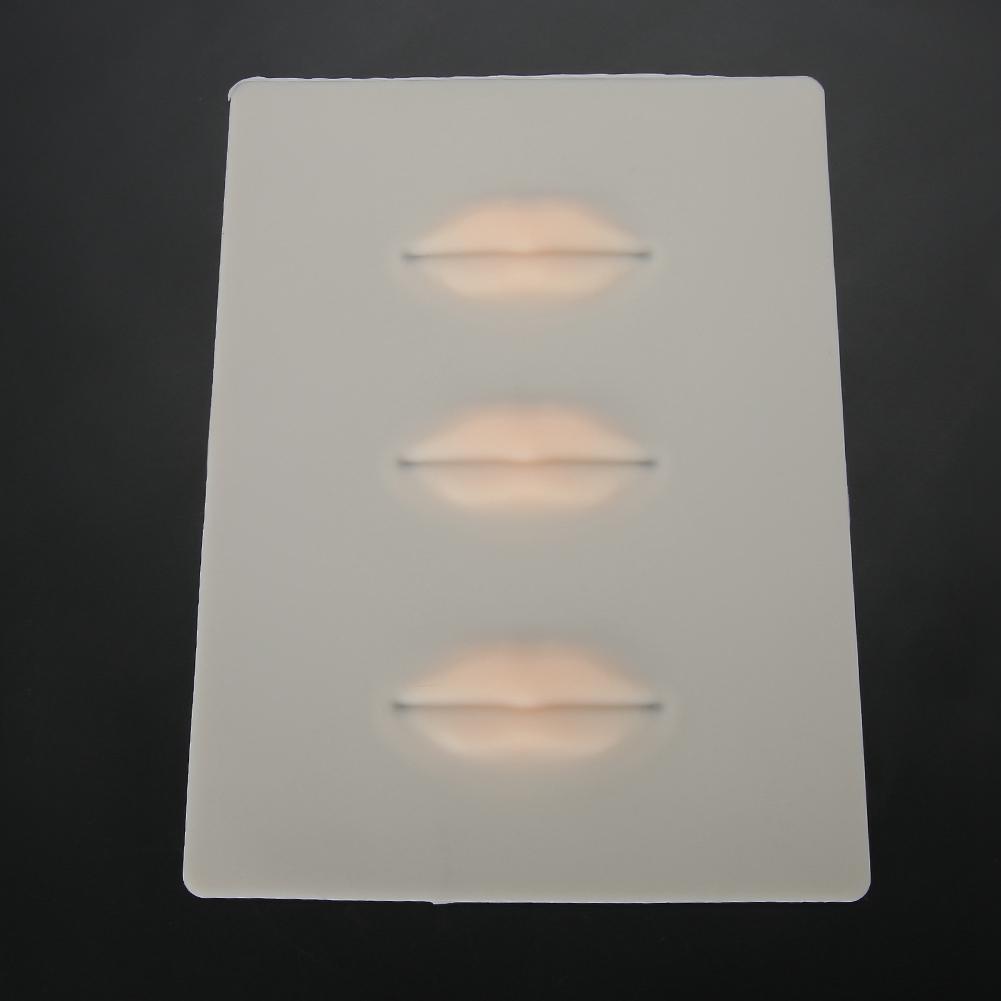 3Pcs Silicone Permanent Makeup Training Skin Lip Tattoo Fake Practice Skin Kit