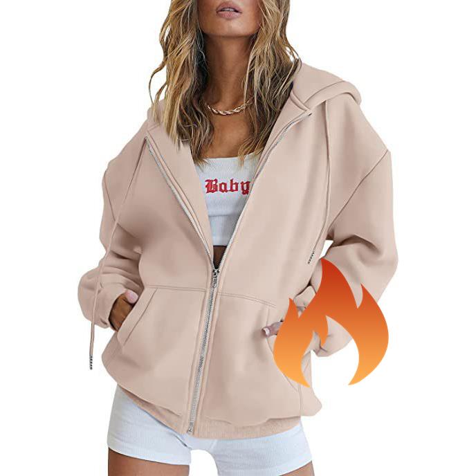 Осень Зима Женский Тонкий Вельветовый Спортивный Костюм Худи Оверсайз Толстовка Повседневная С Длинным Рукавом Однотонные Худи На Молнии Со Шнурком Пальто с Карманом XXXL легкие хаки 1730₽