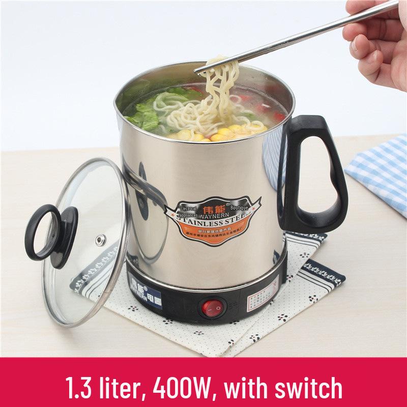 Tazza Elettrica Portatile in Acciaio Inossidabile per Bollire l'Acqua, Cucinare e Scaldare il Latte