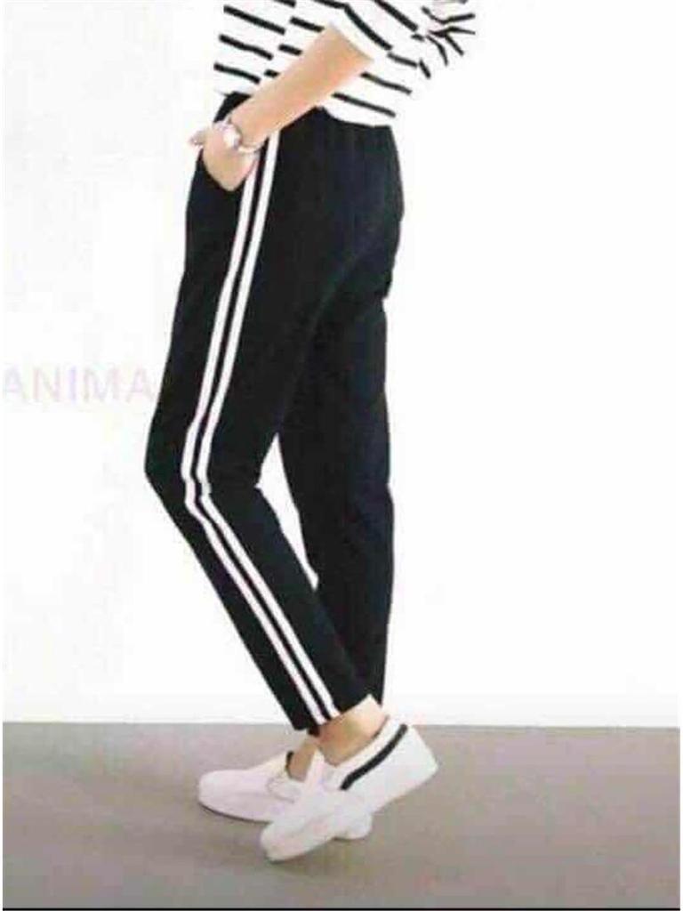 New Women's Slim Straight Casual Sweatpants - Spring & Autumn Style, Loose Fit, Cotton, Solid Color, Trendy Large Size