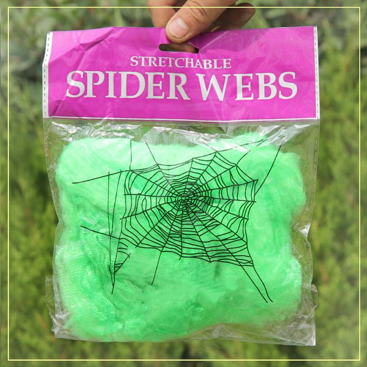 Artificial Spider Web Super Stretch Cobwebs Fake Spiders Scary Party Scene Decor Horror Party Scene House Props Halloween Decor