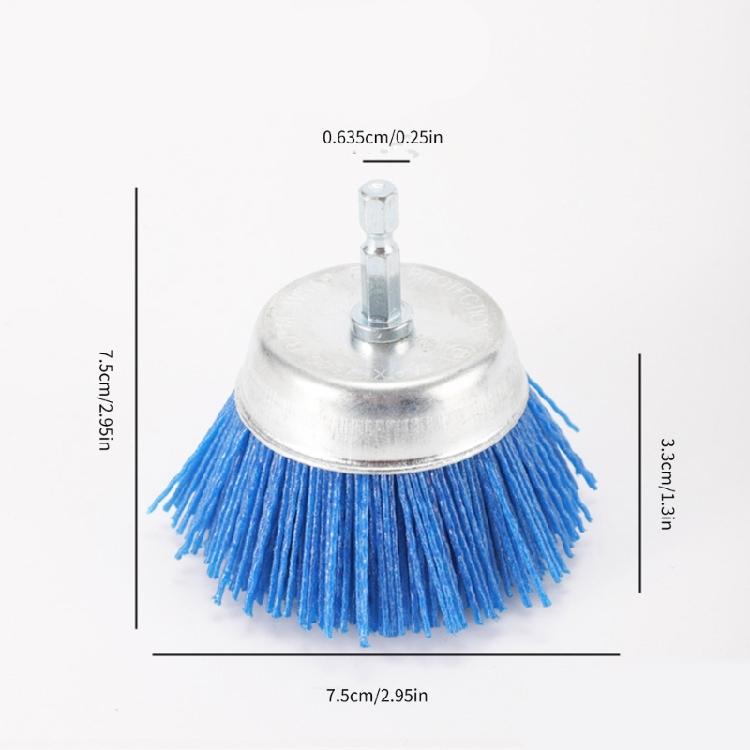 Bristle Brush Surfaces Polishing Tool Fine Abrasive Fibers Electric Drill Brush 1/4 Inch Handle for Detailed Workmanship