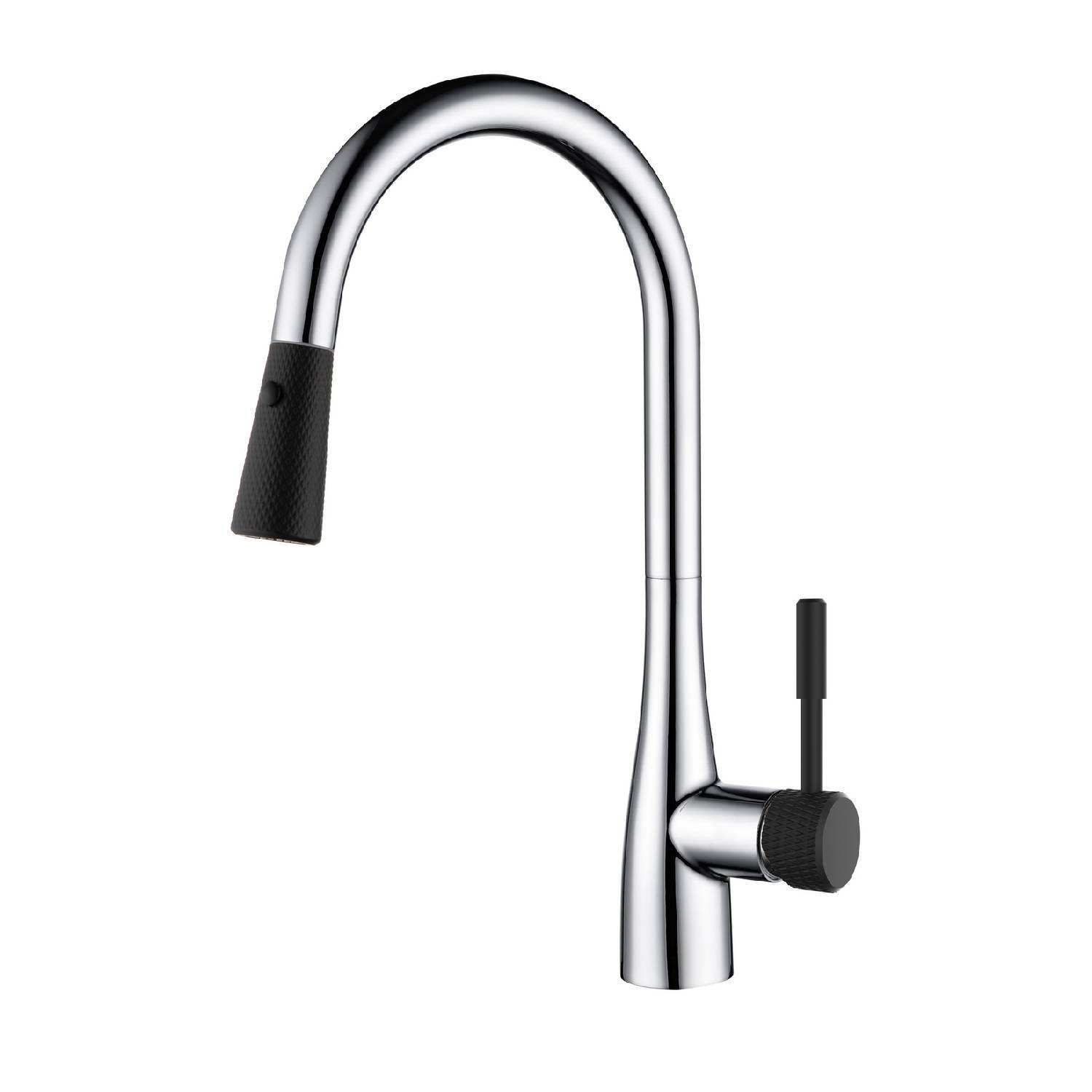 

Kitchen Faucet With Pull-out Spray D k Rhein schiller With Retractable Watering Can Chrome Black da1462505b