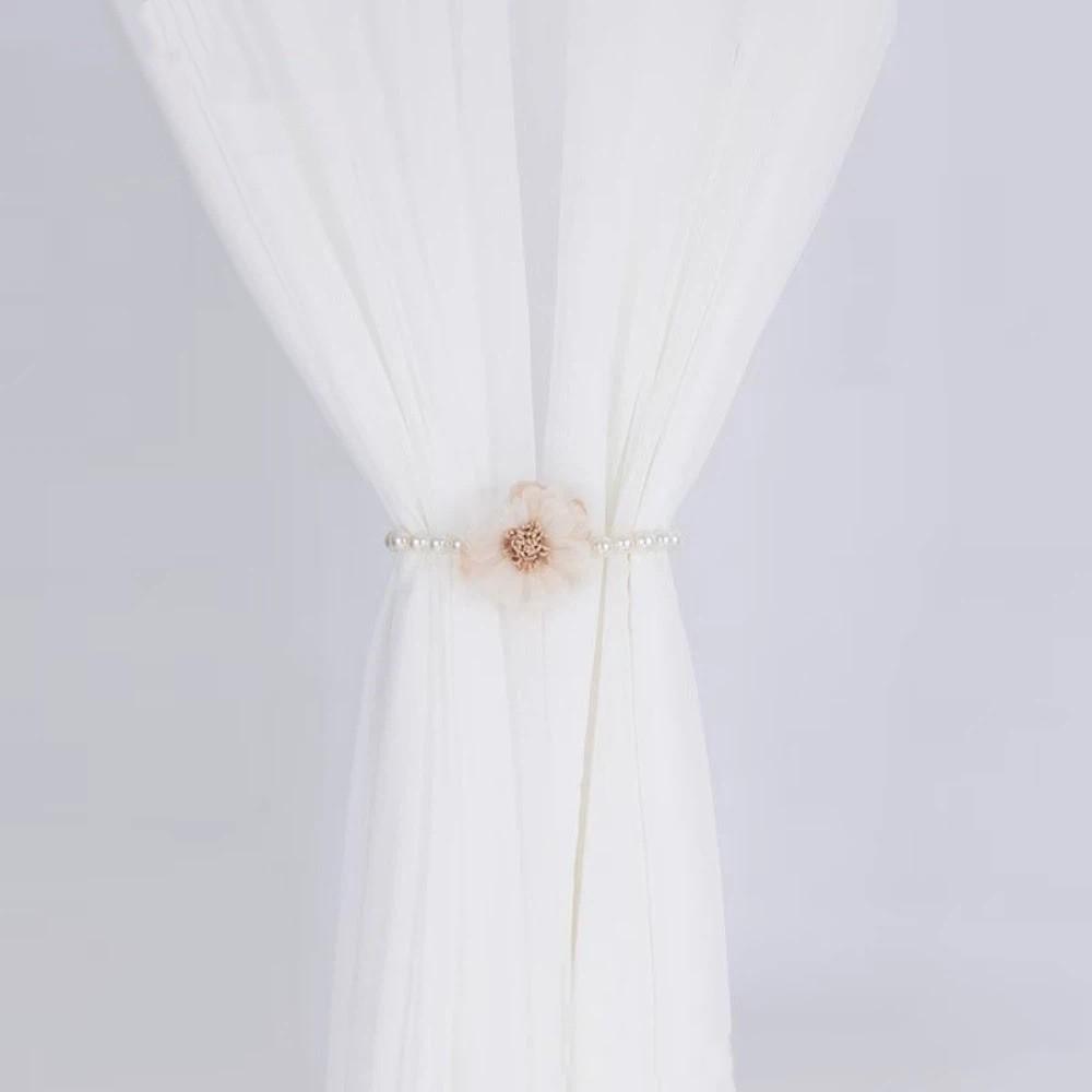Flower Curtain Tiebacks Handmade Window Ties Creative Curtain Buckle  For Home Office Decorative