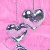 Reflective Heart Disco Ball Glass Ornament for Christmas Parties