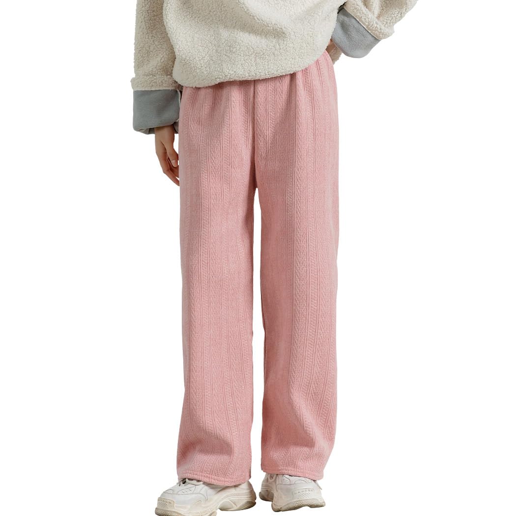 

Брюки женские, ткань, подкладка из жаккарда с начесом, эластичные, легкие, средние557 [DAYCLOSET], вес, осень/зима (М, розовый)