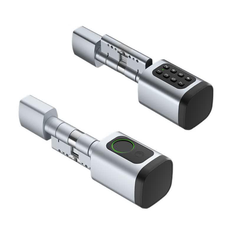 Smart Electronic Fingerprint Door Lock Cylinder серебряный